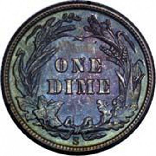10 cent Reverse Image minted in UNITED STATES in 1909S (Barber)  - The Coin Database