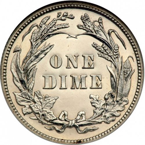 10 cent Reverse Image minted in UNITED STATES in 1912 (Barber)  - The Coin Database