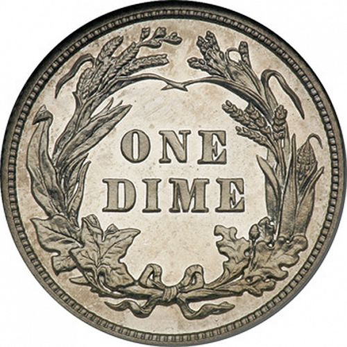 10 cent Reverse Image minted in UNITED STATES in 1914 (Barber)  - The Coin Database