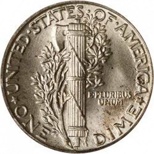 10 cent Reverse Image minted in UNITED STATES in 1927 (Mercury)  - The Coin Database