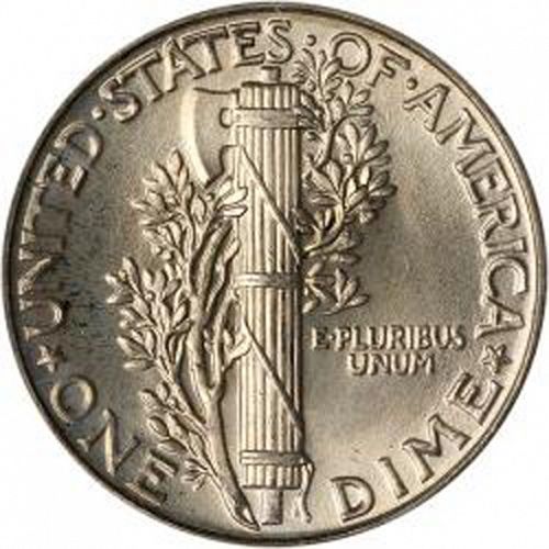 10 cent Reverse Image minted in UNITED STATES in 1928 (Mercury)  - The Coin Database