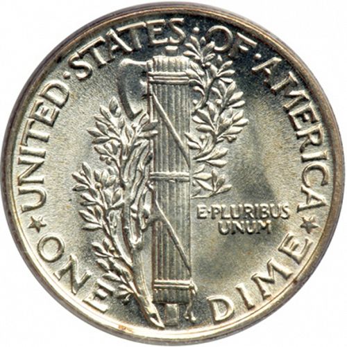 10 cent Reverse Image minted in UNITED STATES in 1930 (Mercury)  - The Coin Database