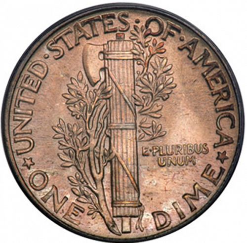 10 cent Reverse Image minted in UNITED STATES in 1931 (Mercury)  - The Coin Database