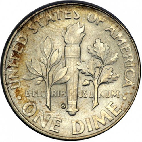 10 cent Reverse Image minted in UNITED STATES in 1950S (Roosevelt)  - The Coin Database