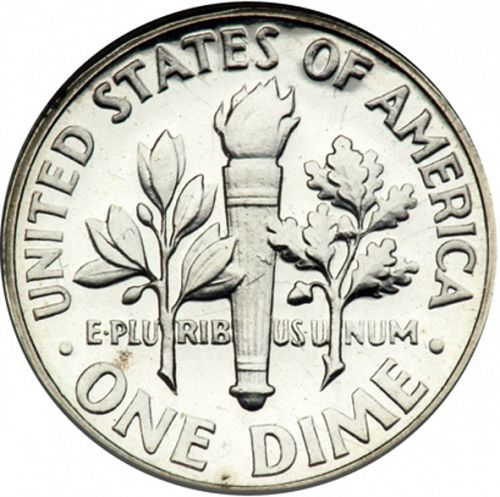 10 cent Reverse Image minted in UNITED STATES in 1953 (Roosevelt)  - The Coin Database