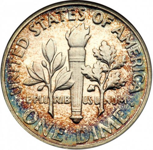 10 cent Reverse Image minted in UNITED STATES in 1955 (Roosevelt)  - The Coin Database