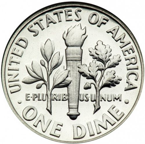 10 cent Reverse Image minted in UNITED STATES in 1958 (Roosevelt)  - The Coin Database