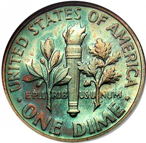 10 cent Reverse Image minted in UNITED STATES in 1964 (Roosevelt)  - The Coin Database