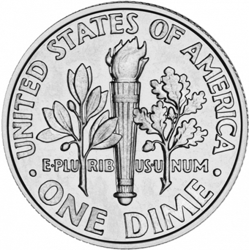 10 cent Reverse Image minted in UNITED STATES in 2004D (Roosevelt)  - The Coin Database