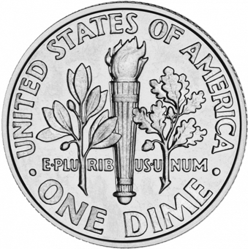 10 cent Reverse Image minted in UNITED STATES in 2005P (Roosevelt)  - The Coin Database