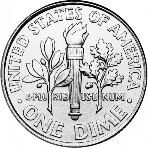 10 cent Reverse Image minted in UNITED STATES in 2009D (Roosevelt)  - The Coin Database