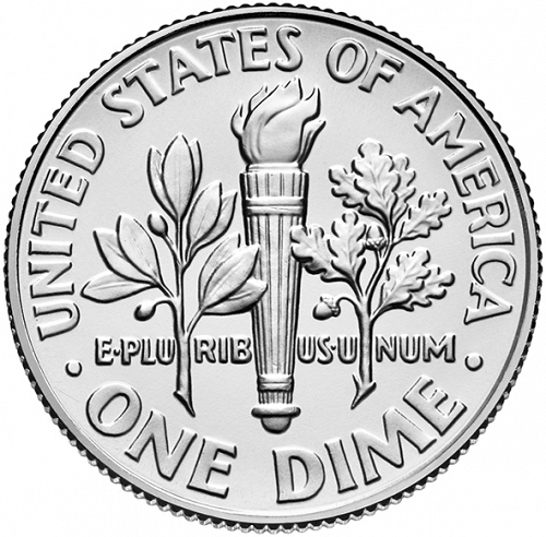 10 cent Reverse Image minted in UNITED STATES in 2017D (Roosevelt)  - The Coin Database