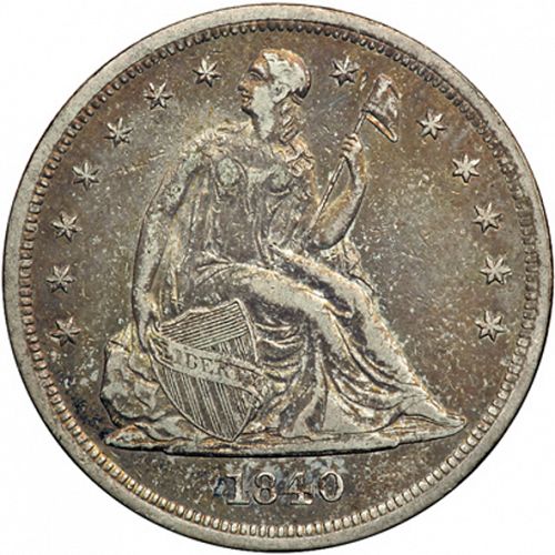 1 dollar Obverse Image minted in UNITED STATES in 1840 (Seated Liberty - No motto)  - The Coin Database
