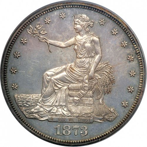1 dollar Obverse Image minted in UNITED STATES in 1873 (Trade)  - The Coin Database