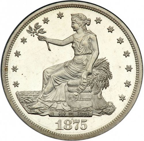 1 dollar Obverse Image minted in UNITED STATES in 1875 (Trade)  - The Coin Database