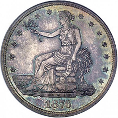 1 dollar Obverse Image minted in UNITED STATES in 1876 (Trade)  - The Coin Database