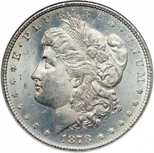 1 dollar Obverse Image minted in UNITED STATES in 1878CC (Morgan)  - The Coin Database