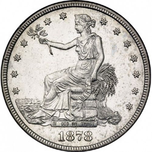 1 dollar Obverse Image minted in UNITED STATES in 1878S (Trade)  - The Coin Database