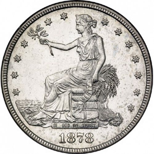 1 dollar Obverse Image minted in UNITED STATES in 1878S (Trade)  - The Coin Database