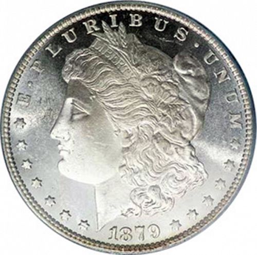 1 dollar Obverse Image minted in UNITED STATES in 1879O (Morgan)  - The Coin Database