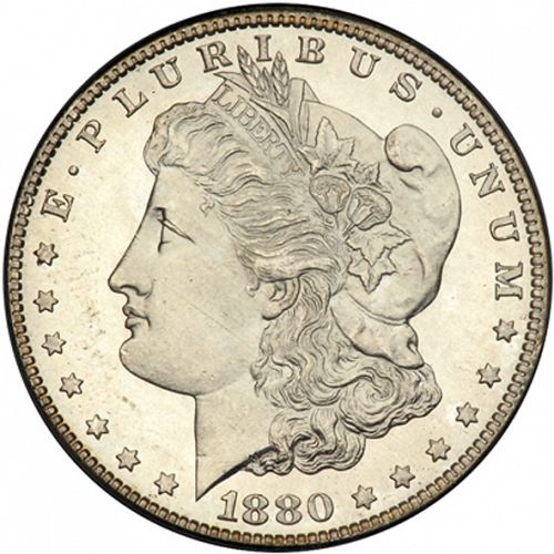 1 dollar Obverse Image minted in UNITED STATES in 1880S (Morgan)  - The Coin Database