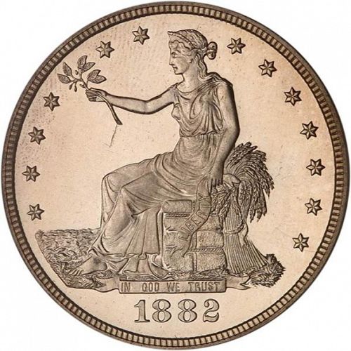 1 dollar Obverse Image minted in UNITED STATES in 1882 (Trade)  - The Coin Database