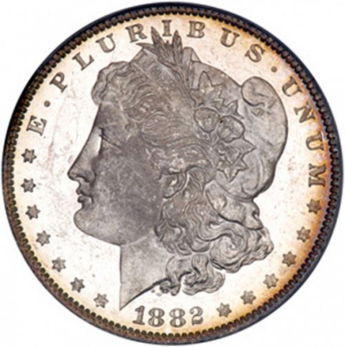 1 dollar Obverse Image minted in UNITED STATES in 1882O (Morgan)  - The Coin Database
