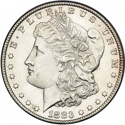 1 dollar Obverse Image minted in UNITED STATES in 1883CC (Morgan)  - The Coin Database