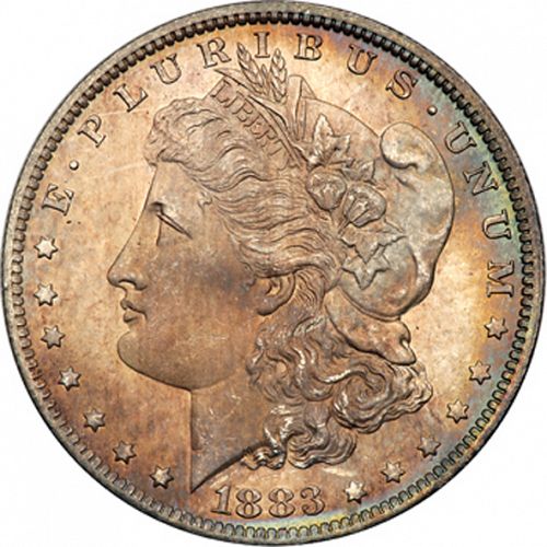 1 dollar Obverse Image minted in UNITED STATES in 1883O (Morgan)  - The Coin Database