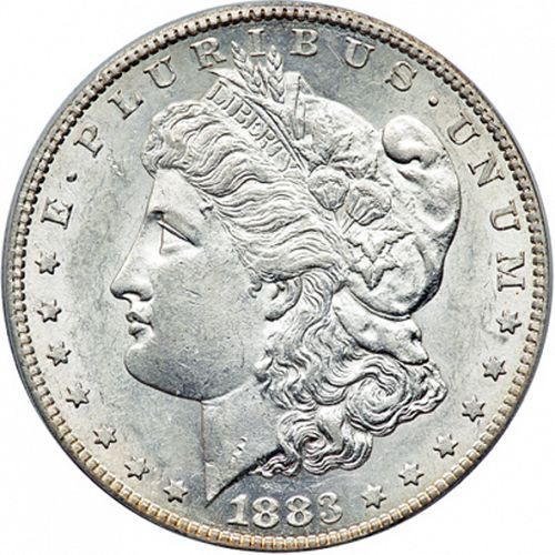 1 dollar Obverse Image minted in UNITED STATES in 1883S (Morgan)  - The Coin Database