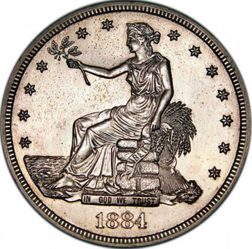 1 dollar Obverse Image minted in UNITED STATES in 1884 (Trade)  - The Coin Database