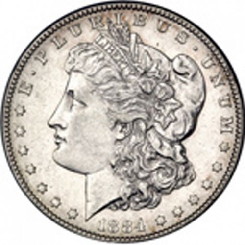 1 dollar Obverse Image minted in UNITED STATES in 1884S (Morgan)  - The Coin Database