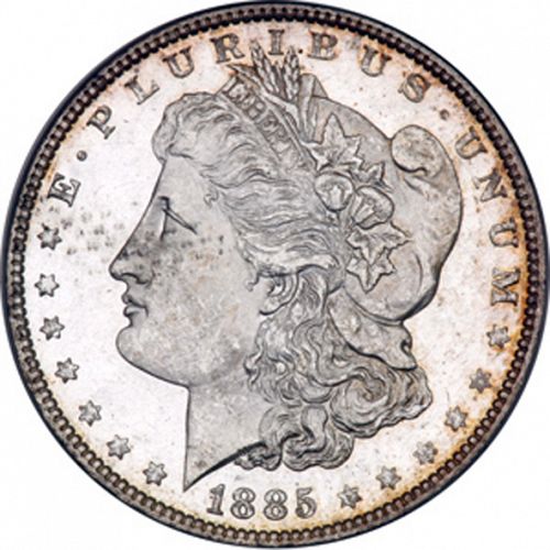 1 dollar Obverse Image minted in UNITED STATES in 1885 (Trade)  - The Coin Database