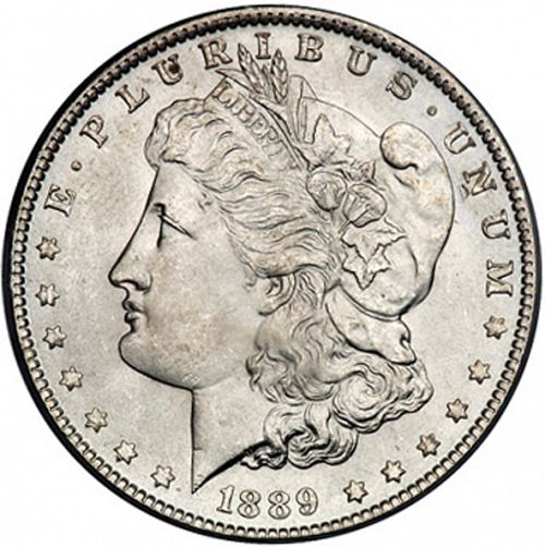 1 dollar Obverse Image minted in UNITED STATES in 1889 (Morgan)  - The Coin Database