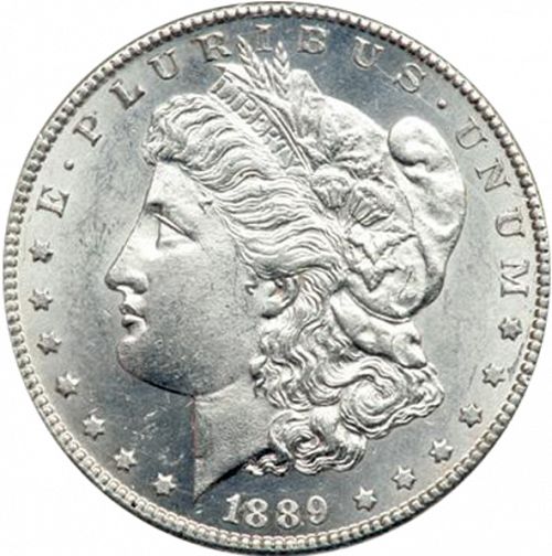 1 dollar Obverse Image minted in UNITED STATES in 1889CC (Morgan)  - The Coin Database