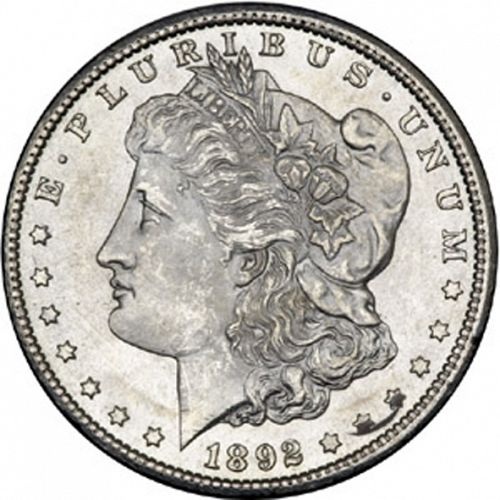 1 dollar Obverse Image minted in UNITED STATES in 1892CC (Morgan)  - The Coin Database