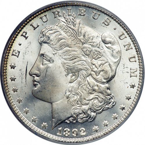 1 dollar Obverse Image minted in UNITED STATES in 1892O (Morgan)  - The Coin Database