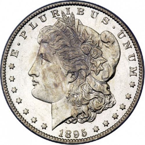 1 dollar Obverse Image minted in UNITED STATES in 1895O (Morgan)  - The Coin Database