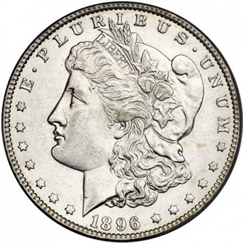 1 dollar Obverse Image minted in UNITED STATES in 1896O (Morgan)  - The Coin Database