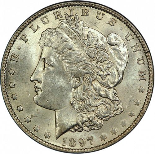 1 dollar Obverse Image minted in UNITED STATES in 1897O (Morgan)  - The Coin Database