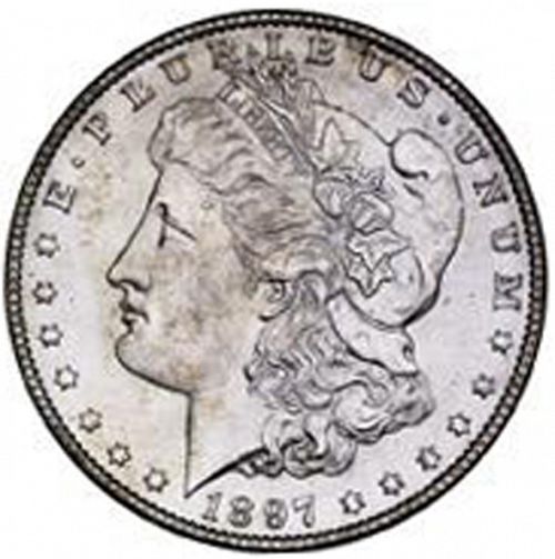 1 dollar Obverse Image minted in UNITED STATES in 1897S (Morgan)  - The Coin Database