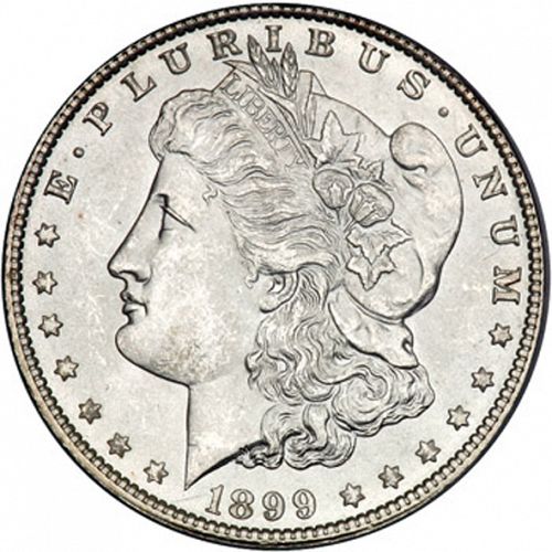 1 dollar Obverse Image minted in UNITED STATES in 1899 (Morgan)  - The Coin Database