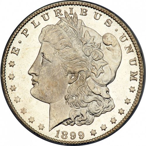 1 dollar Obverse Image minted in UNITED STATES in 1899O (Morgan)  - The Coin Database