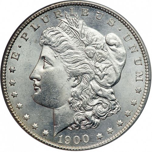 1 dollar Obverse Image minted in UNITED STATES in 1900 (Morgan)  - The Coin Database