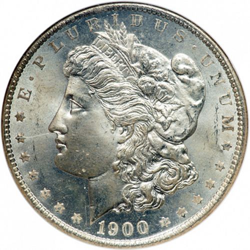 1 dollar Obverse Image minted in UNITED STATES in 1900O (Morgan)  - The Coin Database