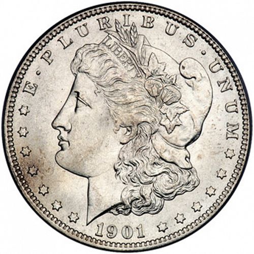 1 dollar Obverse Image minted in UNITED STATES in 1901O (Morgan)  - The Coin Database