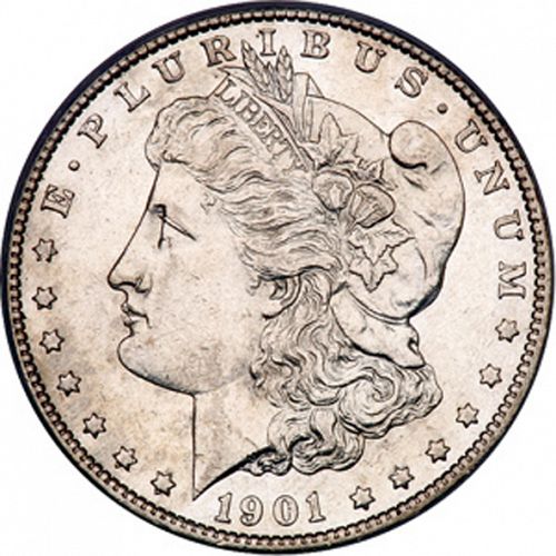 1 dollar Obverse Image minted in UNITED STATES in 1901S (Morgan)  - The Coin Database
