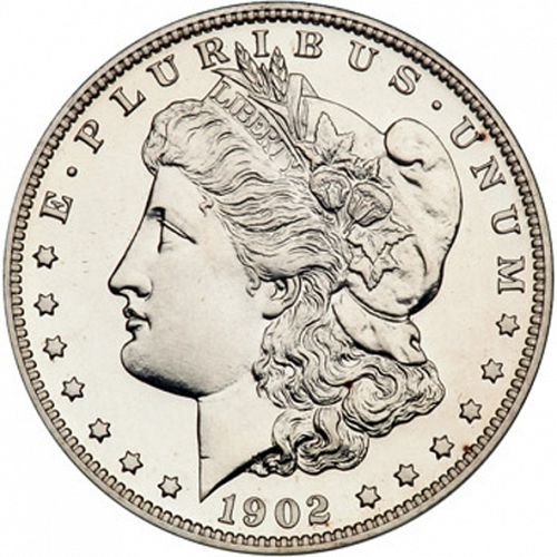 1 dollar Obverse Image minted in UNITED STATES in 1902 (Morgan)  - The Coin Database