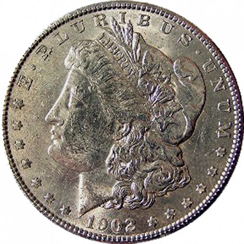 1 dollar Obverse Image minted in UNITED STATES in 1902O (Morgan)  - The Coin Database