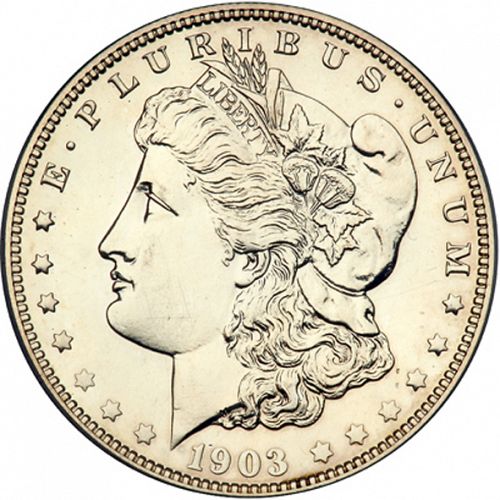 1 dollar Obverse Image minted in UNITED STATES in 1903 (Morgan)  - The Coin Database
